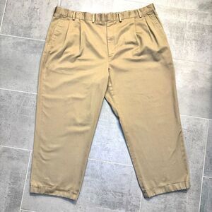 Lands End pleat front khakis 46 waist X 27 inseam